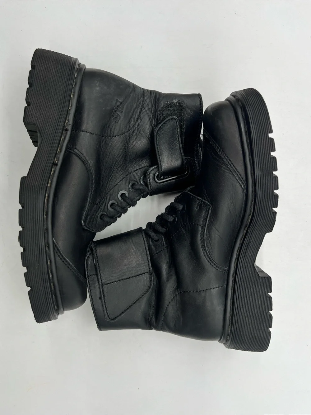 Vintage Dr Martens 9306 Women’s UK 6 Sz US 8 Black Leather Split Cap Toe Boots